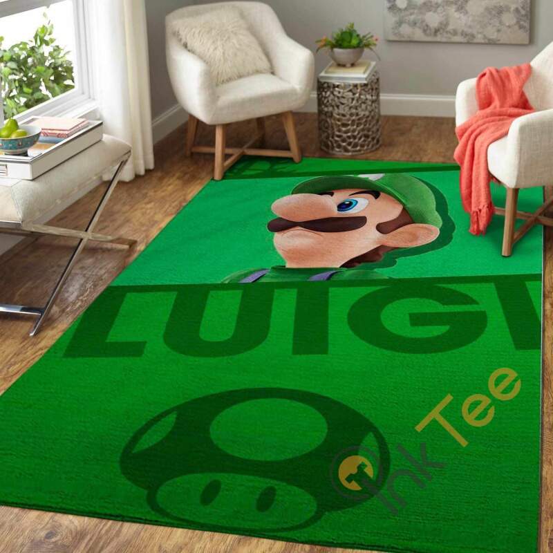 Super Mario Bros Area Rug Living Room Bedroom Non-Slip Floor Mat Flannel Carpet 