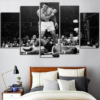 Muhammad Ali Boxing Beatles Sports MULTI CANVAS WALL ART Picture Print 