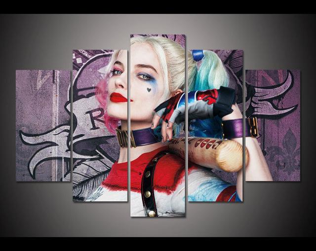 Harley Quinn Suicide Squad  Waterproof Shower Curtain Bath Wall Hangings 5 Sizes 